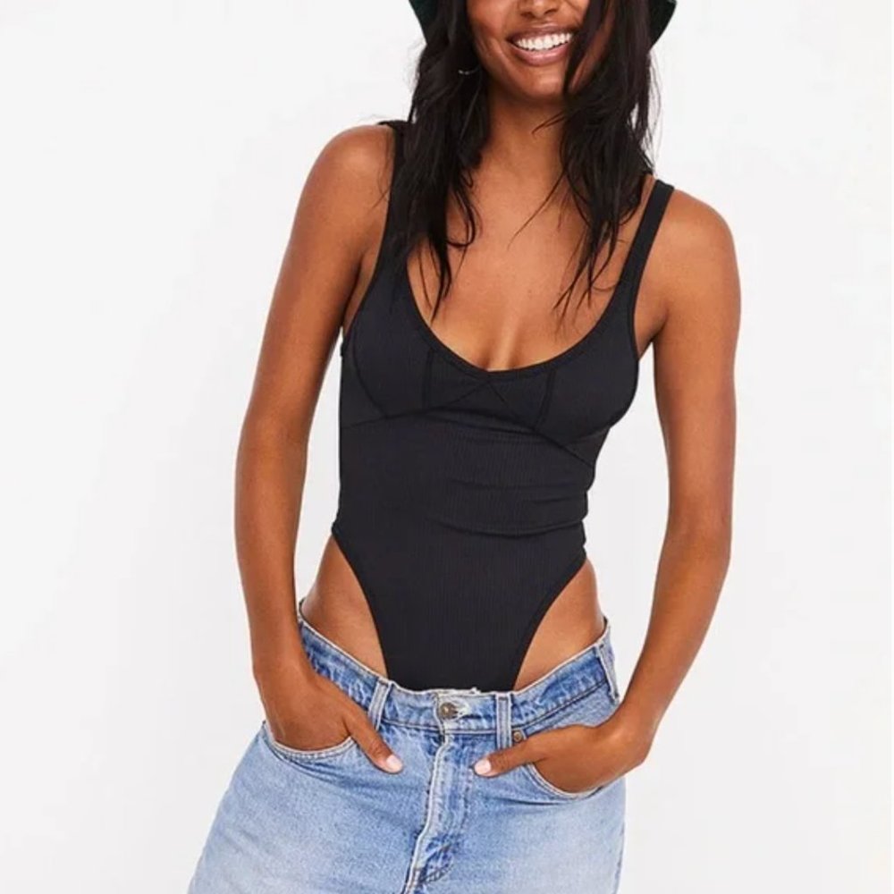 For Love & Lemons Black Bodysuit